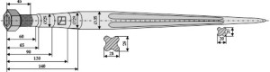 Frontladertand 820mm