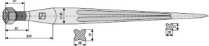 Frontladertand 820mm
