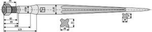 Frontladertand 885mm