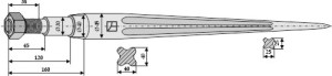 Frontladertand 890mm