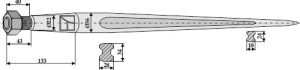 Frontladertand 1000mm