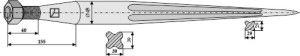 Frontladertand 1000mm