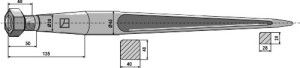 Frontladertand 1100mm
