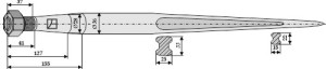Frontladertand 1100mm