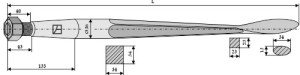 Frontladertand 1250mm