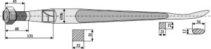 Frontladertand 1250mm