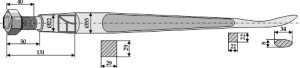 Frontladertand 1250mm