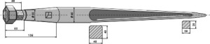 Frontladertand 1400mm