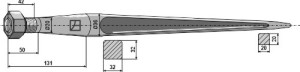 Frontladertand 610mm