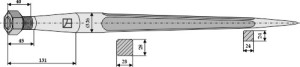 Frontladertand 600mm