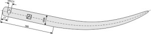 Balenklemhaak 800mm