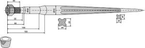 Frontladertand 800mm