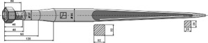 Frontladertand 800mm