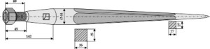 Frontladertand 810mm