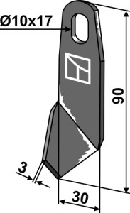 Vleugelmes - rechts