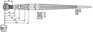 Frontladertand 1100mm
