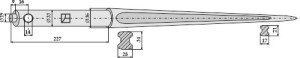 Frontladertand 1140mm