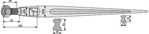 Frontladertand 1200mm