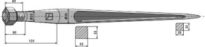 Frontladertand 680mm