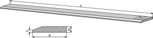 Messenstaal - 120x20x3000