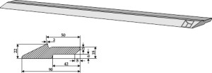 Lame d´usure 90 x 22 mm