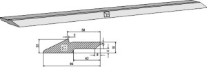Lame d´usure 90 x 22 mm