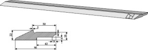 Messenstaal 90 x 22 mm