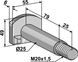 Bout M20x1,5x104