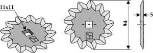 Voermengwagenmes