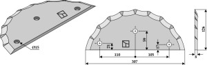 Couteau pour mélangeurs de fourrage