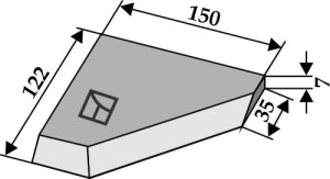 Couteau-équerre côté gauche