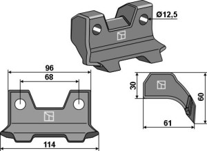 Slagmes 114x30mm