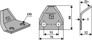 Couteau pour mélangeurs de fourrage