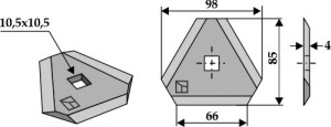 Couteau pour mélangeurs de fourrage