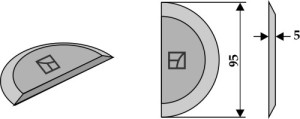 Couteau pour mélangeurs de fourrage à souder