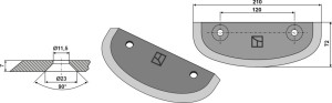 Couteau pour mélangeurs de fourrage