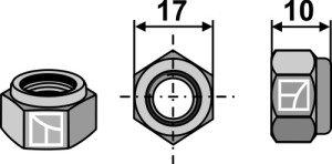 Self-locking nut - M10x1,5