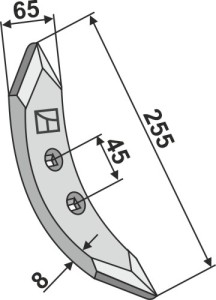 Cultivatorbeitel 255mm