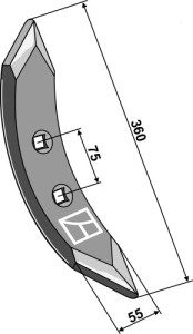 Cultivatorbeitel 360mm
