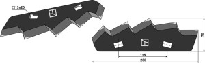Couteau pour mélangeurs de fourrage