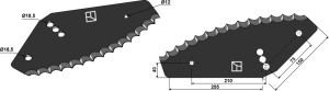 Couteau pour mélangeurs de fourrage - revêtement carbure