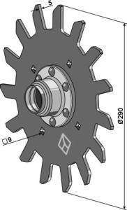 Residue disc compl. with hub - left