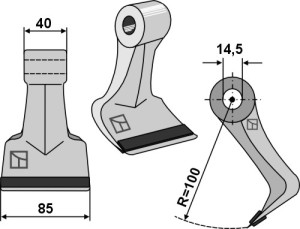 Hamerklepel 85x40mm - PTA