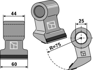 Hamerklepel 60x44mm - PTA