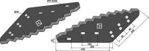 Couteau pour mélangeurs de fourrage - revêtement carbure