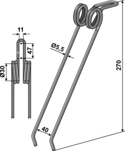 Hakwiedegtand Ø5mm