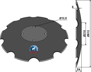 Disque crénelé Ø612x6