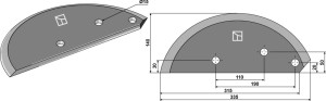 Couteau pour mélangeurs de fourrage