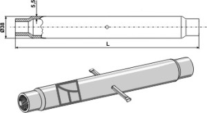 Topstangbuis M24x3