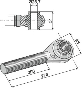 Spindel M36x3